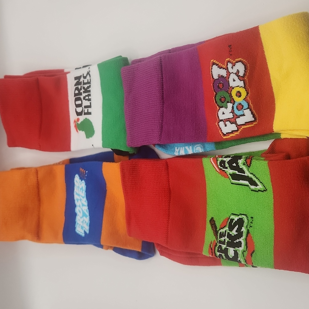 Kelloggs Cereal Socks, 5 pair, shoe size: 6-12